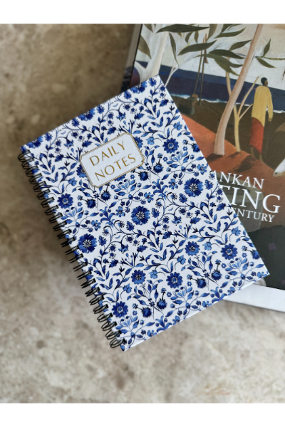 A5 Notebook - Indigo Blossoms